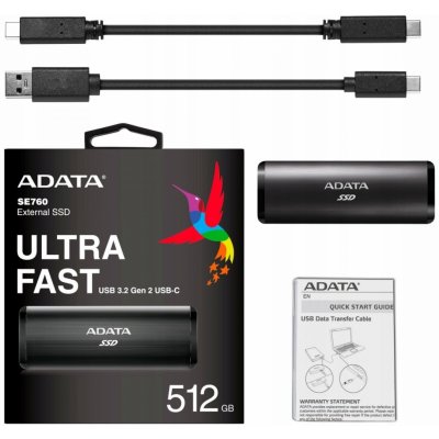 ADATA SE760 512GB, ASE760-512GU32G2-CBK – Hledejceny.cz