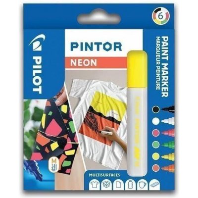 PILOT Pintor Medium Sada akrylových popisovačů 1,5-2,2mm - Neon 6 ks – Hledejceny.cz