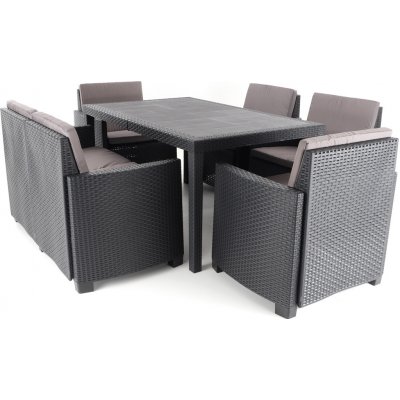 IPAE-PROGARDEN Sestava zahradního nábytku IPAE SICILIA DeLuxe SET 6 umělý ratan – Hledejceny.cz