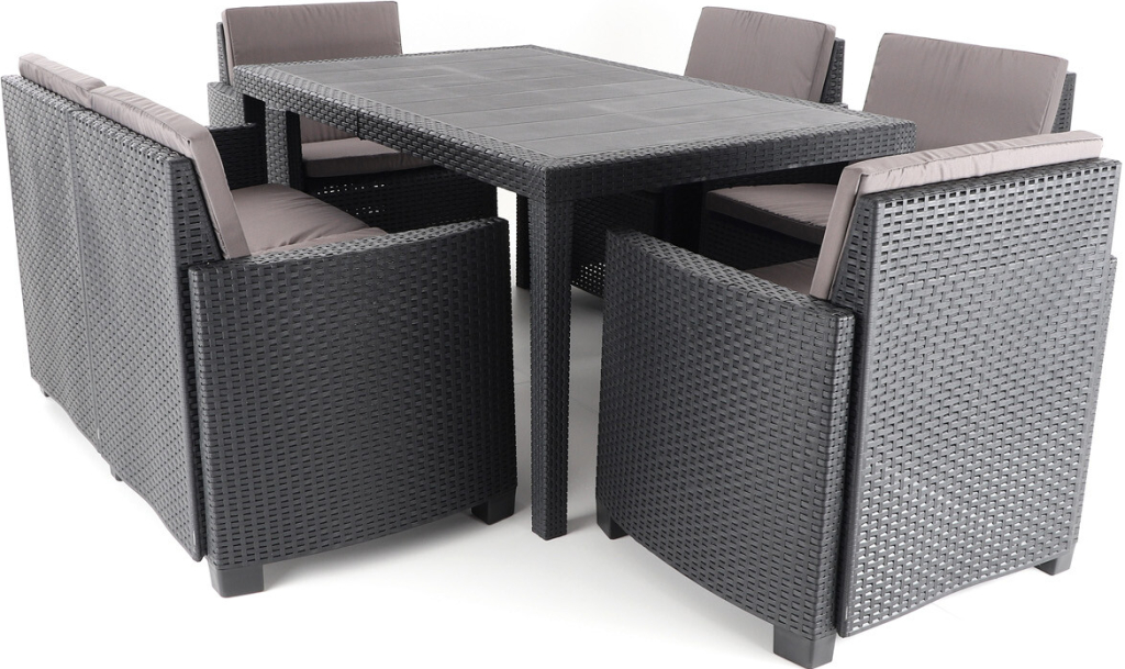 IPAE-PROGARDEN Sestava zahradního nábytku IPAE SICILIA DeLuxe SET 6 umělý ratan