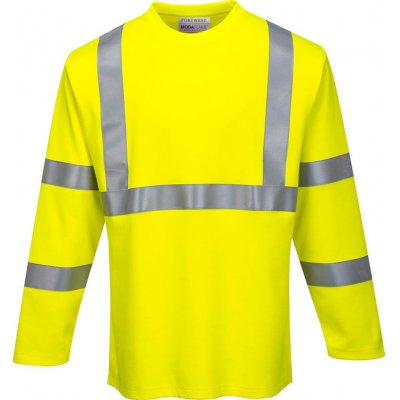 Portwest FR96 FR Hi-Vis tričko s dlouhým rukávem žlutá L – HobbyKompas.cz