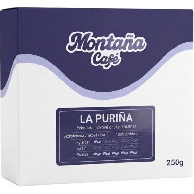 Montaña Café La Puriña bezkofeinová zrnková 250 g – Hledejceny.cz