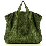 Mazzini Marco zelená PLETENÁ shopper BAG V186C – Hledejceny.cz