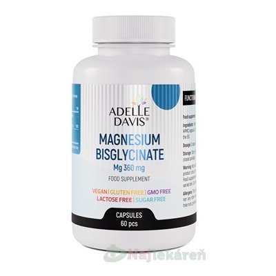 Adelle Davis Magnesium Bisglycinate 60 kapslí – Hledejceny.cz