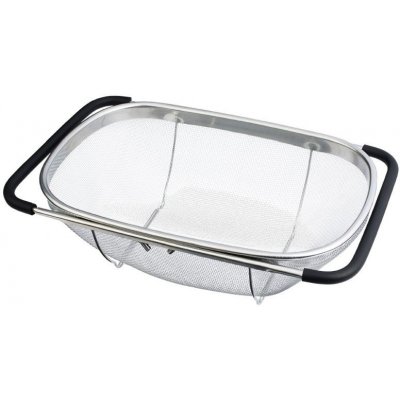 Cedník s výsuvnými rukojeťmi na dřez nerez Black – Zboží Mobilmania