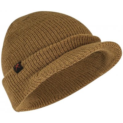 Čepice Rothco Watch Brim pletená s kšiltem coyote brown – Zboží Dáma
