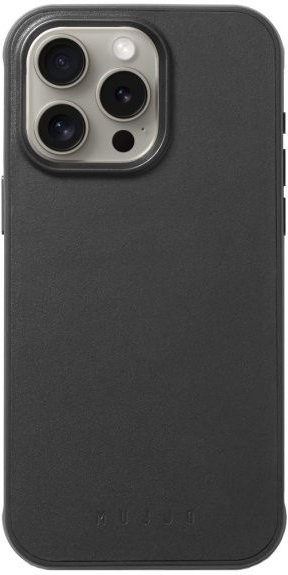Mujjo Impact Leather kožený s MagSafe iPhone 15 Pro Max - černé