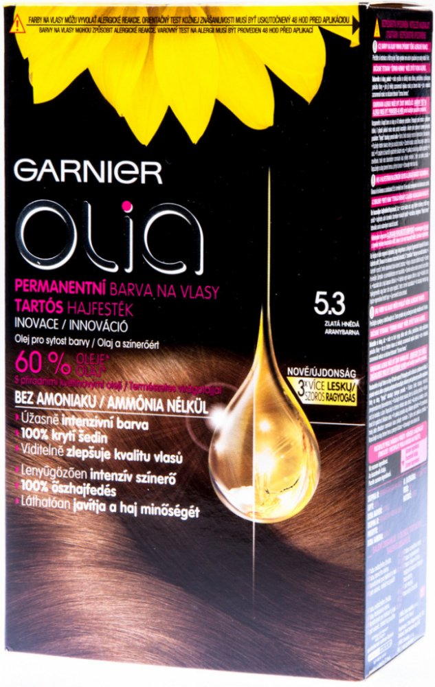 Garnier Olia 5.3 zlatá hnědá barva na vlasy | Srovnanicen.cz