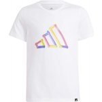 adidas BIG LOGO TEE Dětské tričko bílá – Zboží Dáma