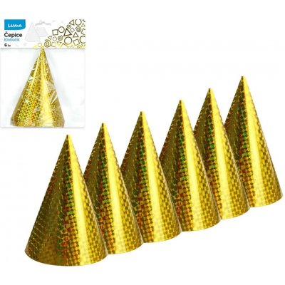 LUMA Laser Čepice 15 cm 6 ks, zlaté – Sleviste.cz