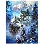 Norimpex Diamantový obrázek malování 30 x 40 cm Vlci v horách – Hledejceny.cz