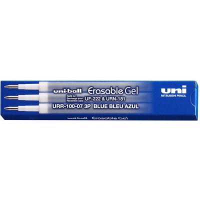 Uni Mitsubishi pencils Gumovací pero Uni-Ball Erasable Gel 0,7 s víčkem UF-222-07 3 ks náplň modrá – Zbozi.Blesk.cz