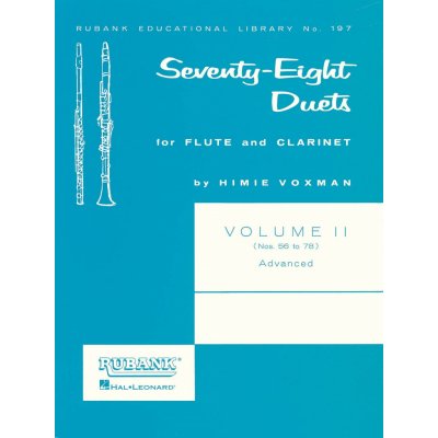 Seventy-Eight Duets for Flute and Clarinet 2 56-78 / 78 duet pro příčnou flétnu a klarinet 2 – Zboží Mobilmania