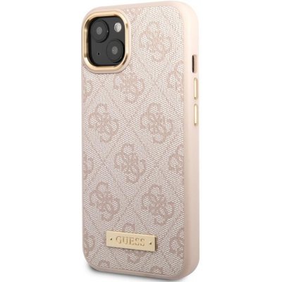 Pouzdro Guess gelové s pevnými zády s MagSafe iPhone 14 Plus - růžové