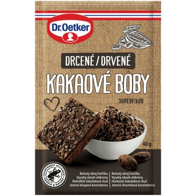 Dr. Oetker Drcené kakaové boby 40g – Zbozi.Blesk.cz