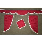 Záclonky UNI bambulky- sada malá - Modrá + bílé bambulky – Zboží Mobilmania