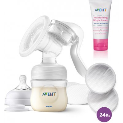 Philips AVENT manuální a Vložky do podprsenky 24 ks a krém na bradavky