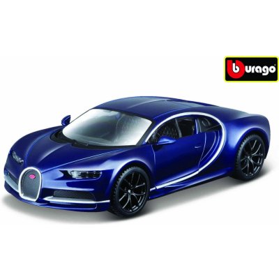 Bburago Plus Bugatti Chiron modrá 1:32 – Zboží Mobilmania