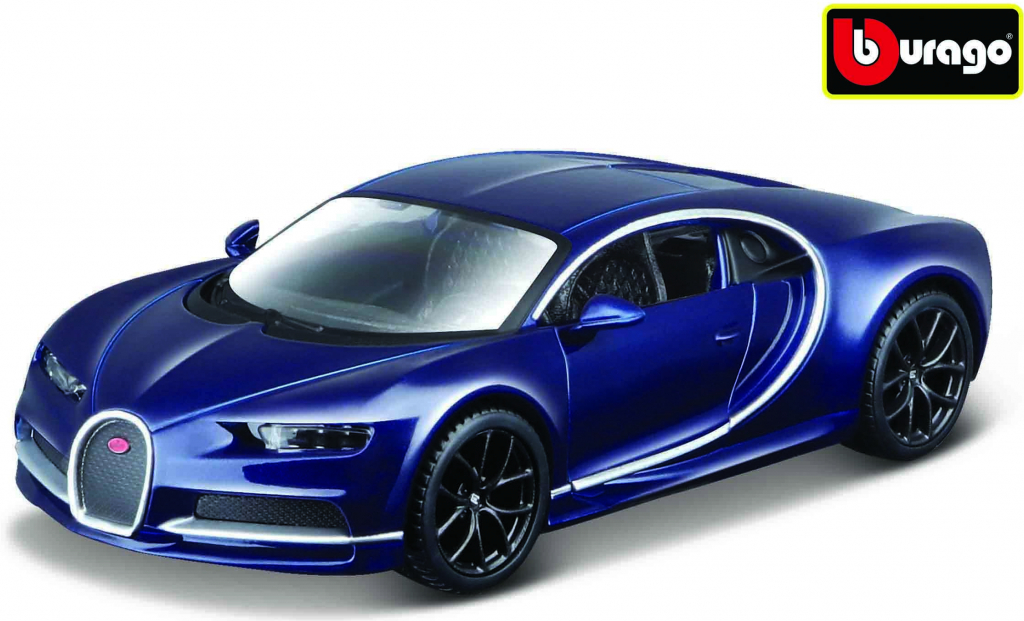 Bburago Plus Bugatti Chiron modrá 1:32