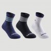 ARTENGO Dětské vysoké tenisové ponožky RS500 3 páry modré bílé černé