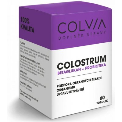 Colvia Colostrum IgG40 + betaglutany + probiotika 60 kapslí – Hledejceny.cz
