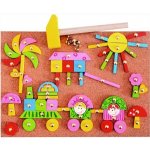 Woody deska s pribíjacími tvary růžová 91101 – Zbozi.Blesk.cz