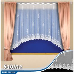 Tylex kusová záclona SABINA K7143 jednobarevná bílá, výška 160 cm x šířka  280 cm (na okno) od 482 Kč - Heureka.cz