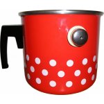 Metalac Mlékovar červený s puntíky 16 cm 2l – Sleviste.cz