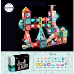 Mamido Barvená magnetická stavebnice s kuličkovou dráhou 166 dílů MT1223 – Hledejceny.cz