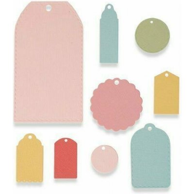Sizzix Framelits 9 ks štítky vyřezávací šablon – Zbozi.Blesk.cz