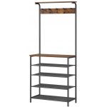 VASAGLE Stojan na kabáty, 68x32.2x182cm, černý – Sleviste.cz