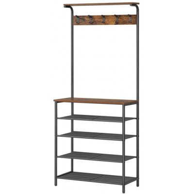 VASAGLE Stojan na kabáty, 68x32.2x182cm, černý – Sleviste.cz