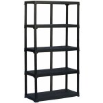 ArtPlast Plastový LINEA TEMPO 5 polic 100 x 45 x 176 cm černý – Zboží Dáma