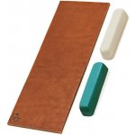 Beavercraft Leather Strop for Honing with two Polishing Compounds Green, White – Zboží Mobilmania