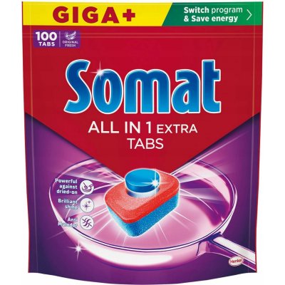 Somat All in 1 Extra tablety do automatické myčky na nádobí 100 ks – Zboží Dáma