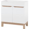 Koupelnový nábytek COMAD BALI 821 white, šířka 80 cm, matná bílá/lesklá bílá/dub votan