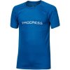 Pánské sportovní tričko Progress DF NKR PRINT pánské termo tričko krátký rukáv modrá/bílá