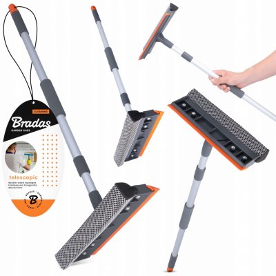 Bradas BR-ES2110 stěrka na mytí skel oboustranná teleskopická 20 cm rukojeť 60-95 cm – HobbyKompas.cz