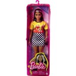 Barbie Modelka ohnivé tričko a kostkovaná sukně – Zbozi.Blesk.cz