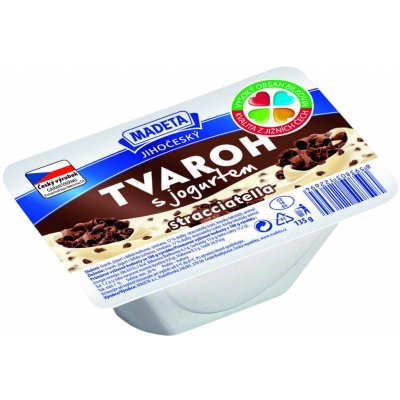 Madeta Jihočeský tvaroh s jogurtem stracciatella 135 g – Zboží Mobilmania