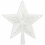 SPRINGOS Hvězda na vánoční stromeček 23cm třpytivá bílá vánoční ozdoba CA1279-XG – Hledejceny.cz