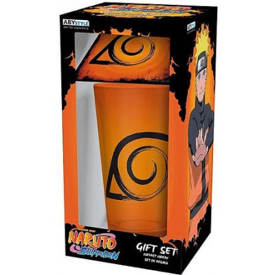 ABYstyle Dárková Naruto Shippuden Sklenice a podtácek 400 ml – Zboží Mobilmania