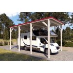 Holzbrüder Ralf na karavan bílá/červená 4 x 7 m – HobbyKompas.cz