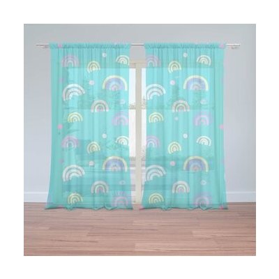 Sablio Záclony Barevné duhy: 2ks 150x250cm – Hledejceny.cz