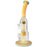 BLAZE Skleněný bong s dvěmi perkolátory 30,5 cm oranžová – Hledejceny.cz