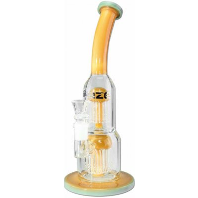 BLAZE Skleněný bong s dvěmi perkolátory 30,5 cm oranžová – Hledejceny.cz
