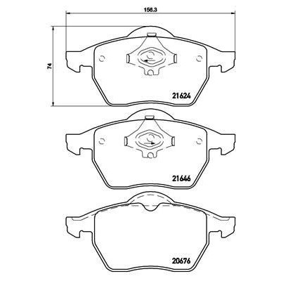 Sada brzdových destiček, kotoučová brzda BREMBO P 85 036