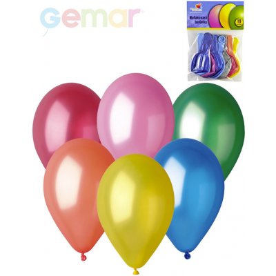 Balónky nafukovací průměr 26 cm metalické mix barev – Zboží Mobilmania
