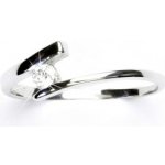 Čištín bílé zlato zásnubní prstýnek se zirkonem čirý zirkon VR 310 – Zboží Dáma