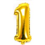 balónek číslo 1 zlatý 40 cm – Zboží Mobilmania